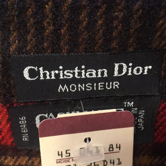Vintage Christian Dior NWT Plaid Scarf - Picture 4 of 5